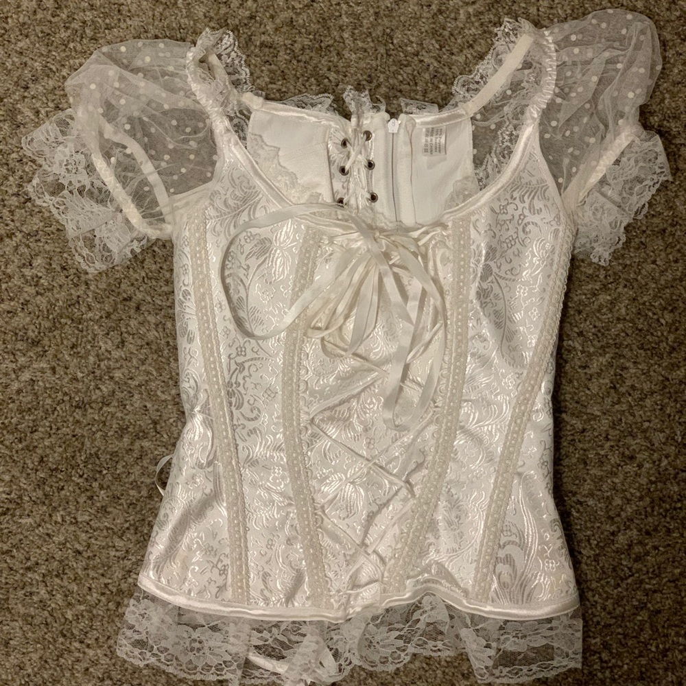 Handmade lace corset